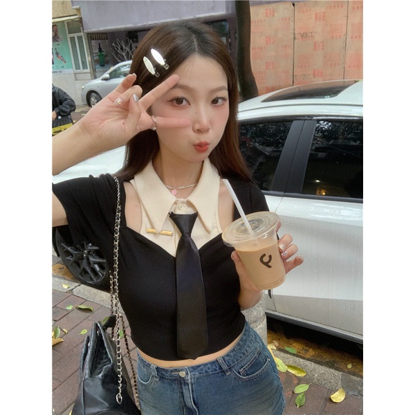 Cassie áo croptop áo croptop nữ Thiết kế ít người cao eo slim hottie ngắn áo khoác 2023 NEW JL2730