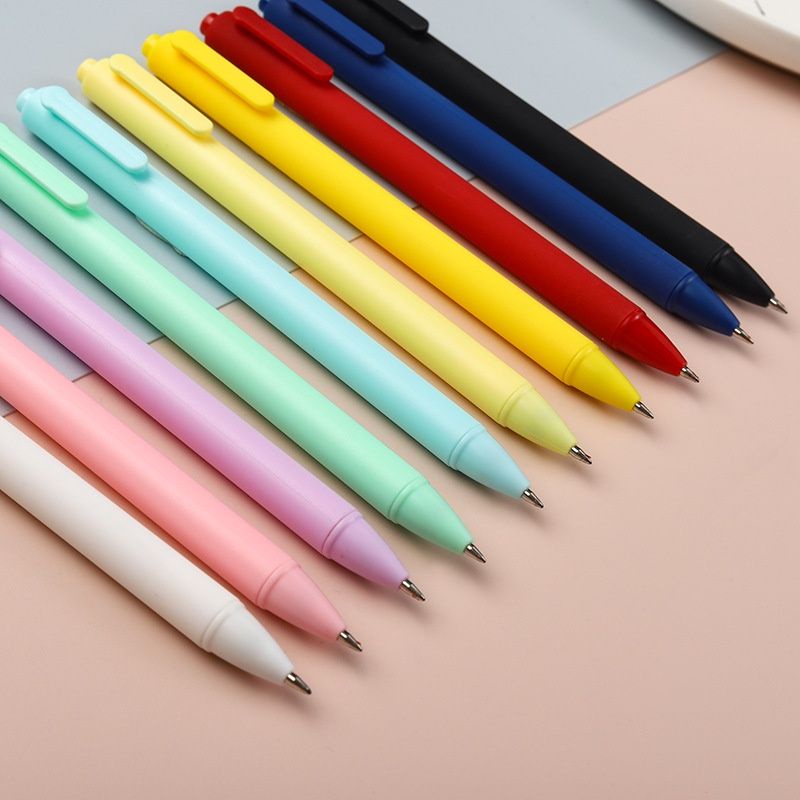 Bút gel đen vỏ pastel retro Nhám SHIORI viết gel bấm 0.5mm