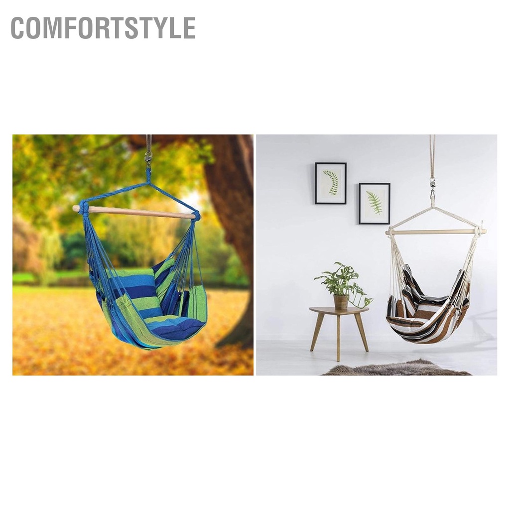 Comfortstyle Treo Dây Xích Đu Vải Dày Ký Túc Xá Ghế Ngoài Trời Nhà Phòng Ngủ Sân