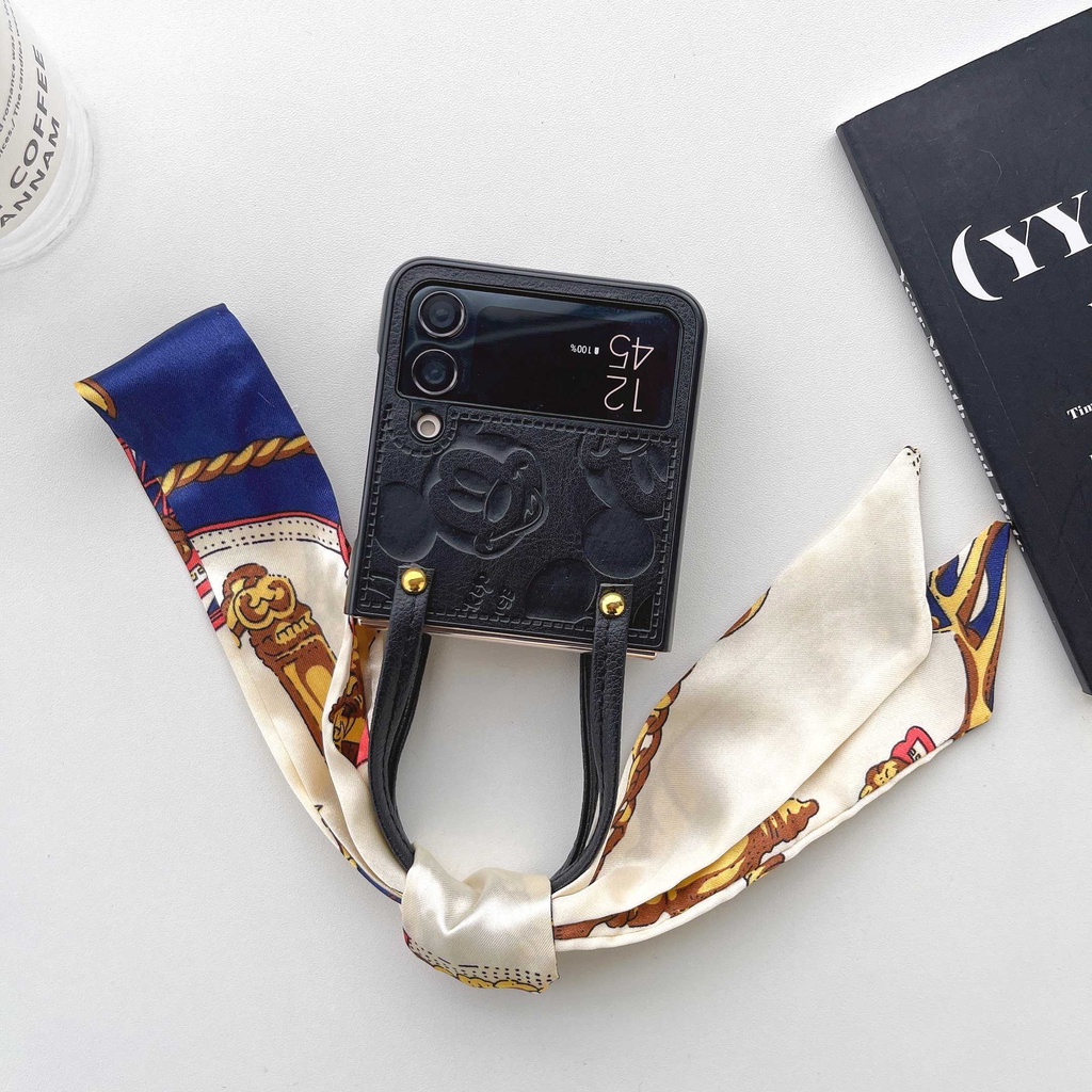 Ốp Điện Thoại Nắp Gập Họa Tiết Hoạt Hình Dễ Thương Sang Trọng Cho Samsung Galaxy Z Flip 4 Z Flip 3 Samsung Z Flip4 Z Flip3