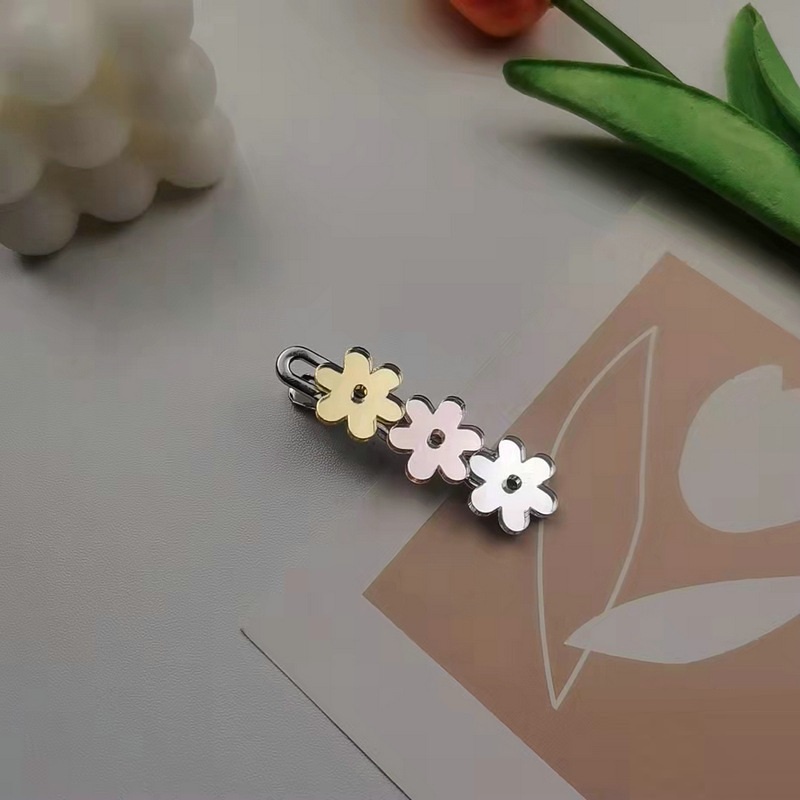 Kẹp Tóc Mái Ngang Hình Hoa / Trái Tim / Lượn Sóng Thời Trang Đơn Giản