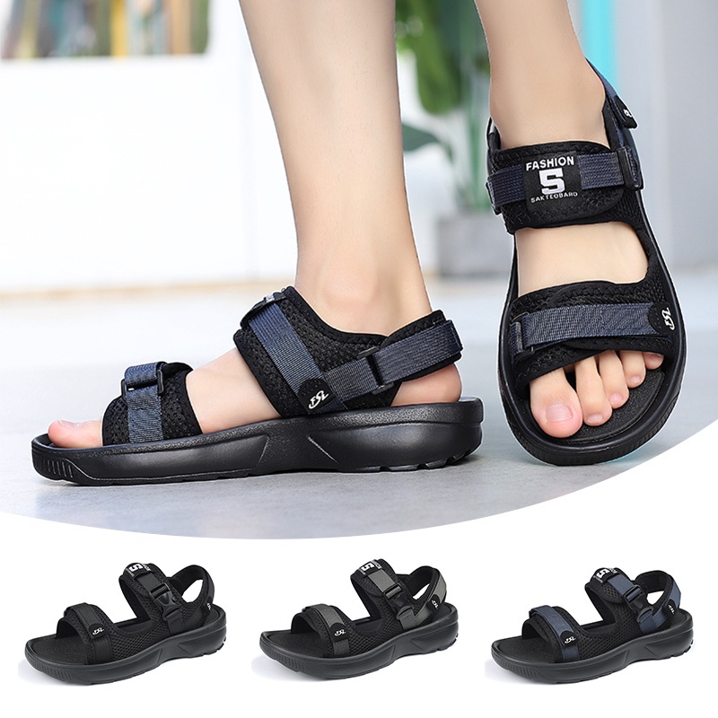 Thời Trang Giày Sandal Thể Thao Siêu Nhẹ Chống Trượt Phong Cách Hàn Quốc Cho Nam