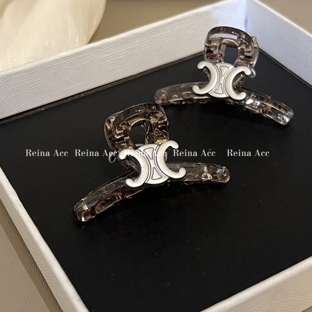 Kẹp Tóc Mini Hình Chữ C Màu Nâu Phong Cách Thời Trang Mới 2023