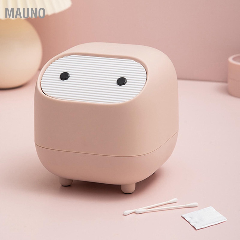 Mauno Thùng Rác Mini 2 Lớp Loại Báo Chí Để Bàn Bằng Nhựa Có Nắp Cho Cạnh Giường Ngủ