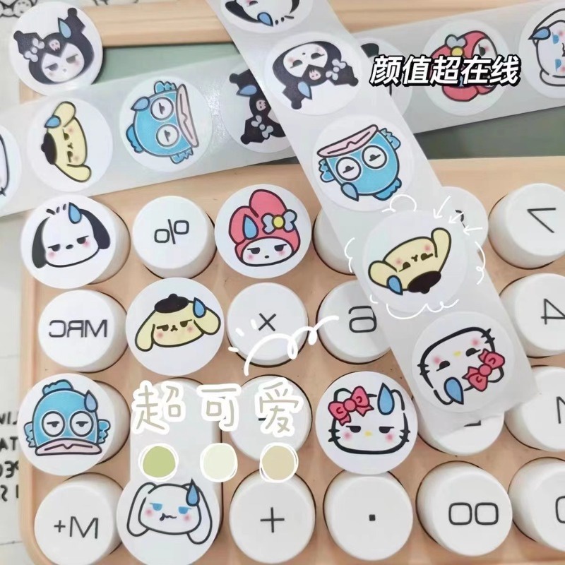 Cuộn 500 Hình Dán Sanrio Dễ Thương