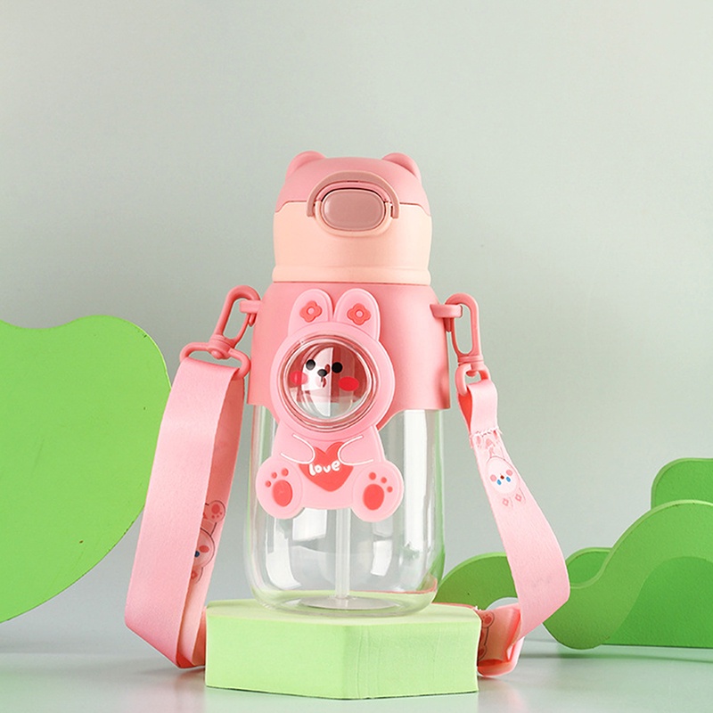 Bình Đựng Nước Mini Dành Cho Bé, Có Ống Hút Và Quai Đeo Chéo YK