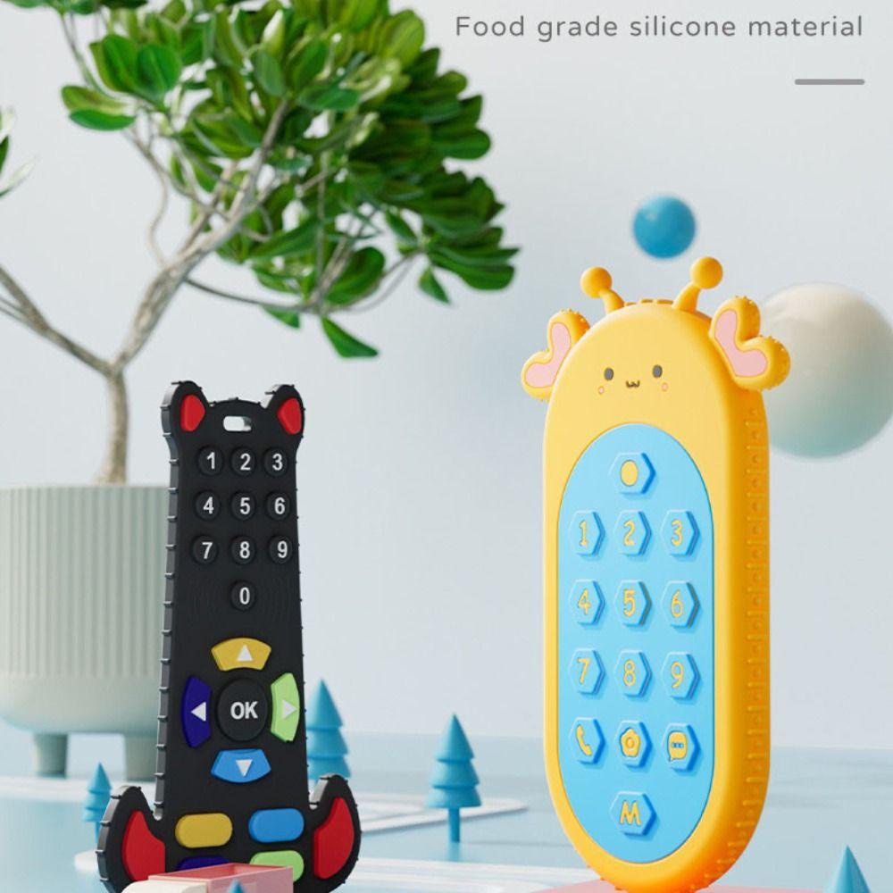 Đồ Chơi Gặm Nướu Bằng Silicon Hình Hoạt Hình Có Nút Điều Khiển Từ Xa Cho Trẻ Em