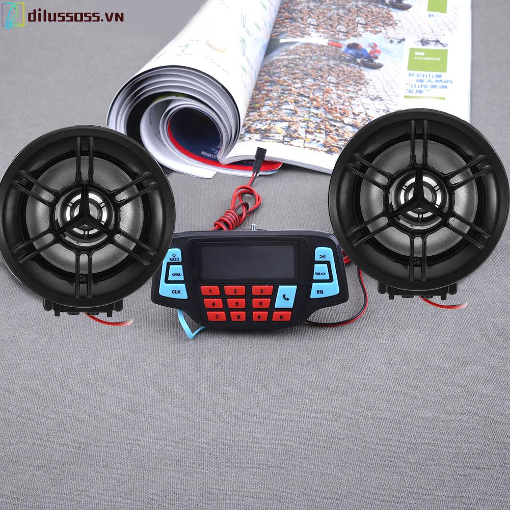Hệ Thống Âm Thanh Xe Máy Không Thấm Nước USB TF Bluetooth FM Radio MP3 Spea