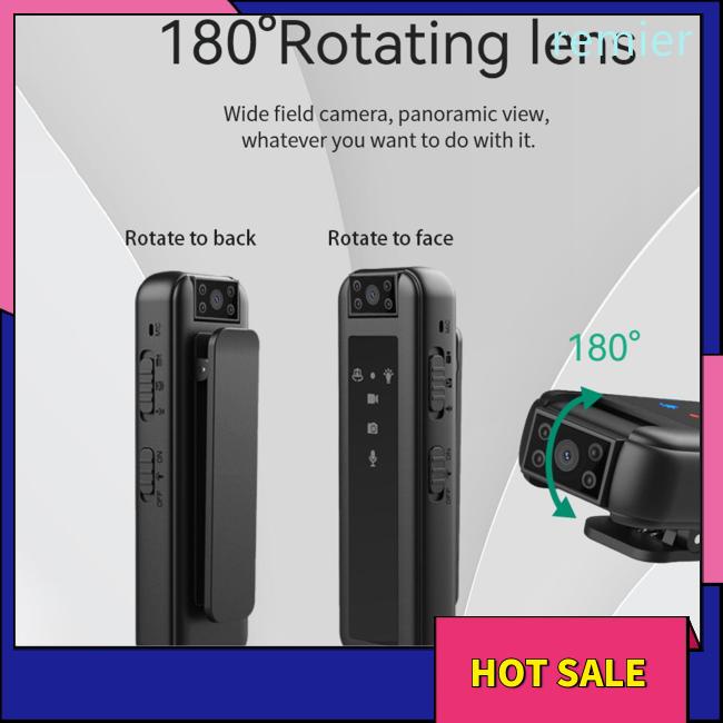 Máy ảnh re body camera 1080p mini body camera với hồng ngoại tầm nhìn ban đêm máy quay bỏ túi body cam cho cuộc họp cưỡi ngựa
