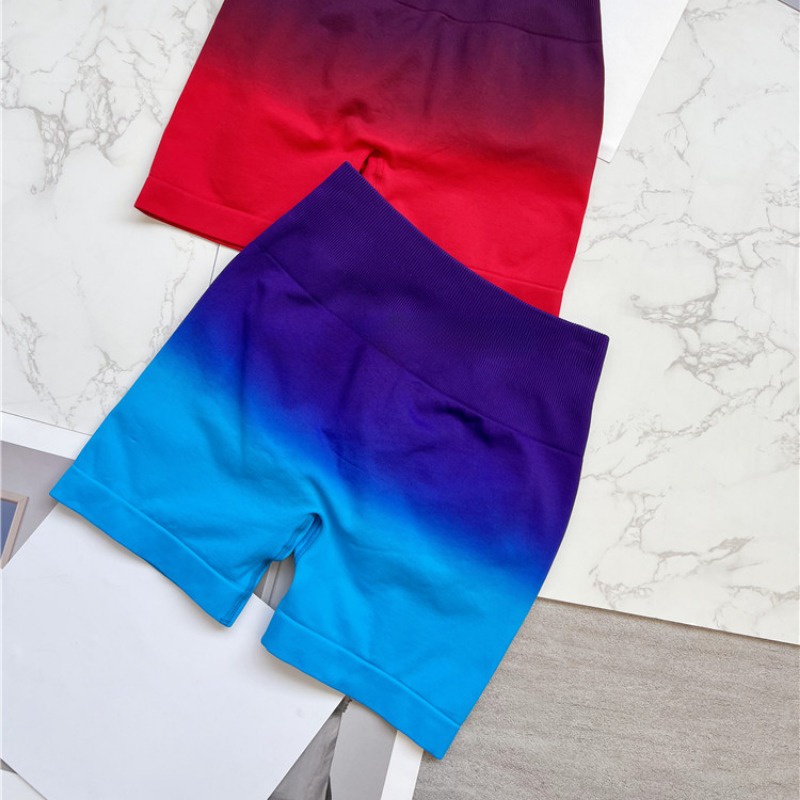 Quần Short Thể Thao Yoga Lưng Cao Co Giãn Thoáng Khí Không Đường May