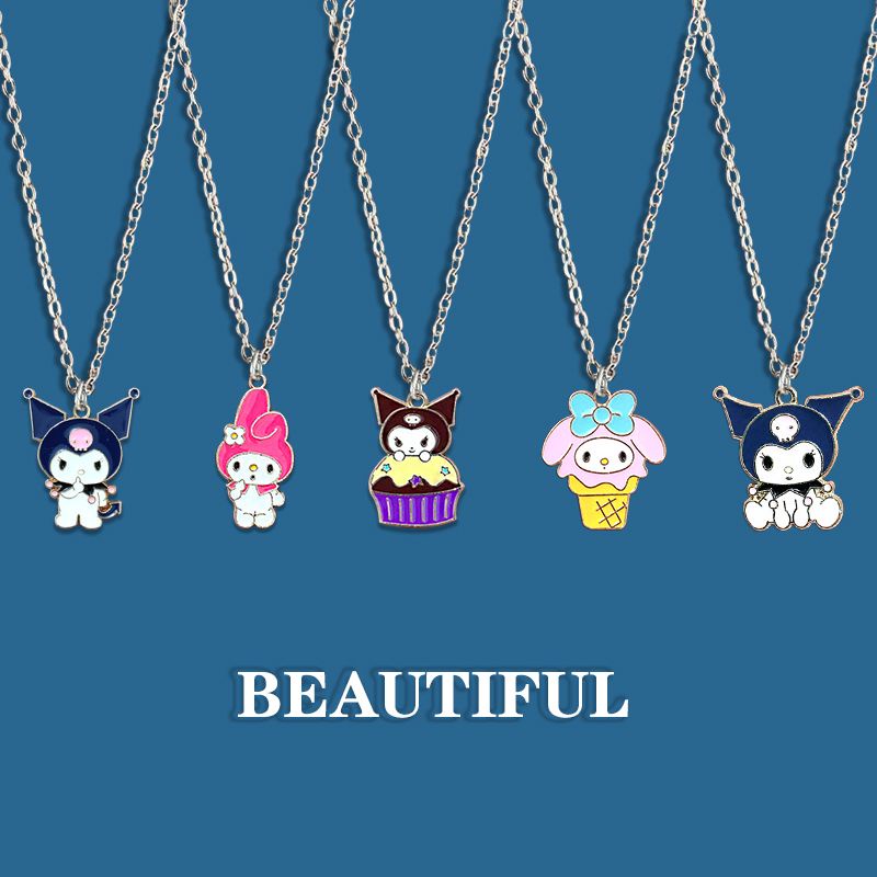 ❤Dây Chuyền Mặt Hình kuromi Hoạt Hình Dễ Thương Dành Cho Bạn Gái