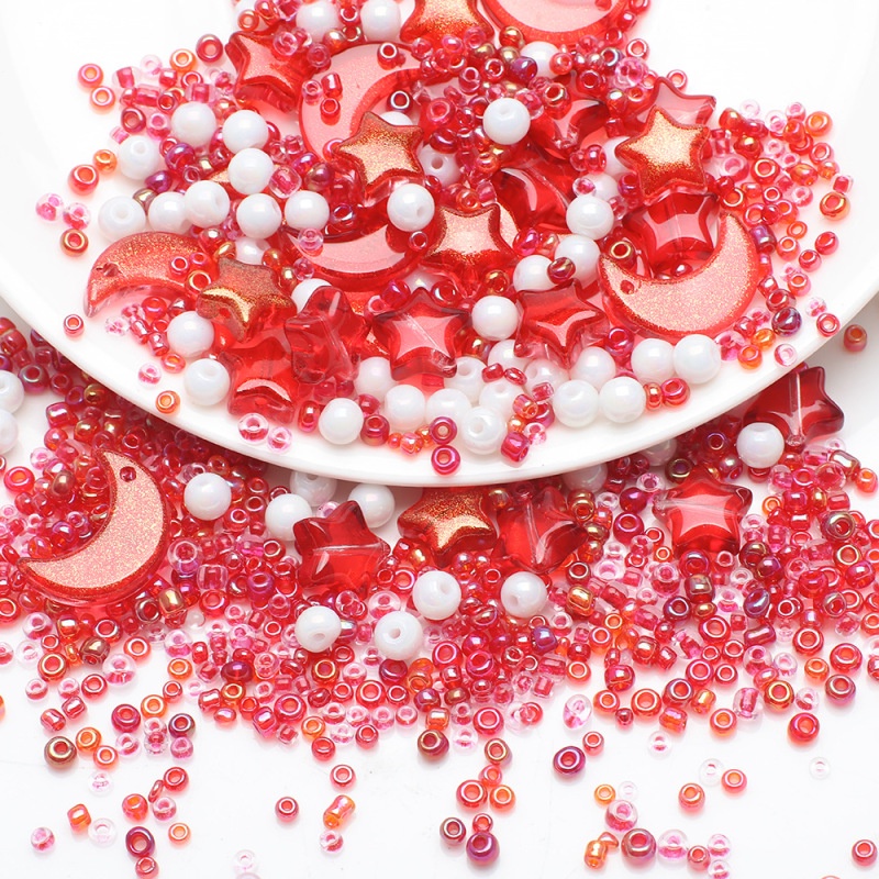 Túi 33g Hạt Cườm Hình Trăng Sao Dùng Làm Trang Sức DIY