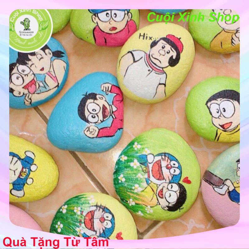 Tranh Đá cuội  mini nhân vật Xuka trong Doraemon món quà đẹp