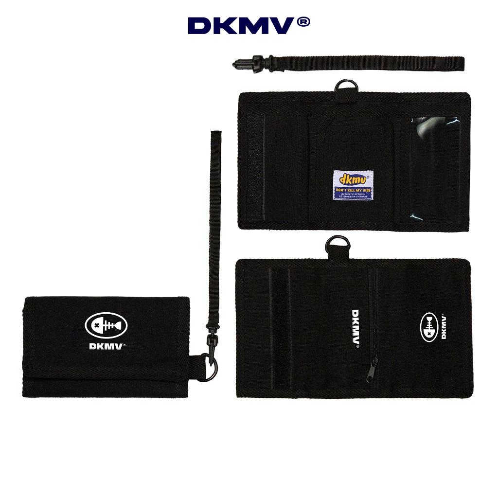 Ví ngắn vải canvas in logo con cá DKMV - Wallet Label | K-V32-2