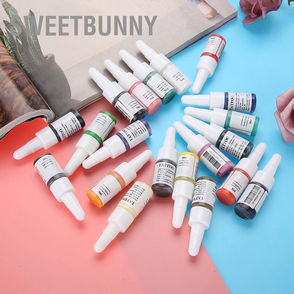 SweetBunny Chai 5Ml Thực Vật Tự Nhiên Mực Xăm Lâu Dài Cơ Thể Sơn Sắc Tố Bán Pernament Trang Điểm