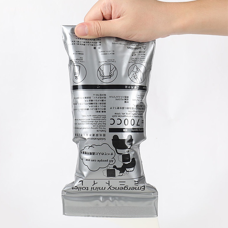 Túi Đi Vệ Sinh Khẩn Cấp 700ml Dùng Một Lần Tiện Lợi Mới