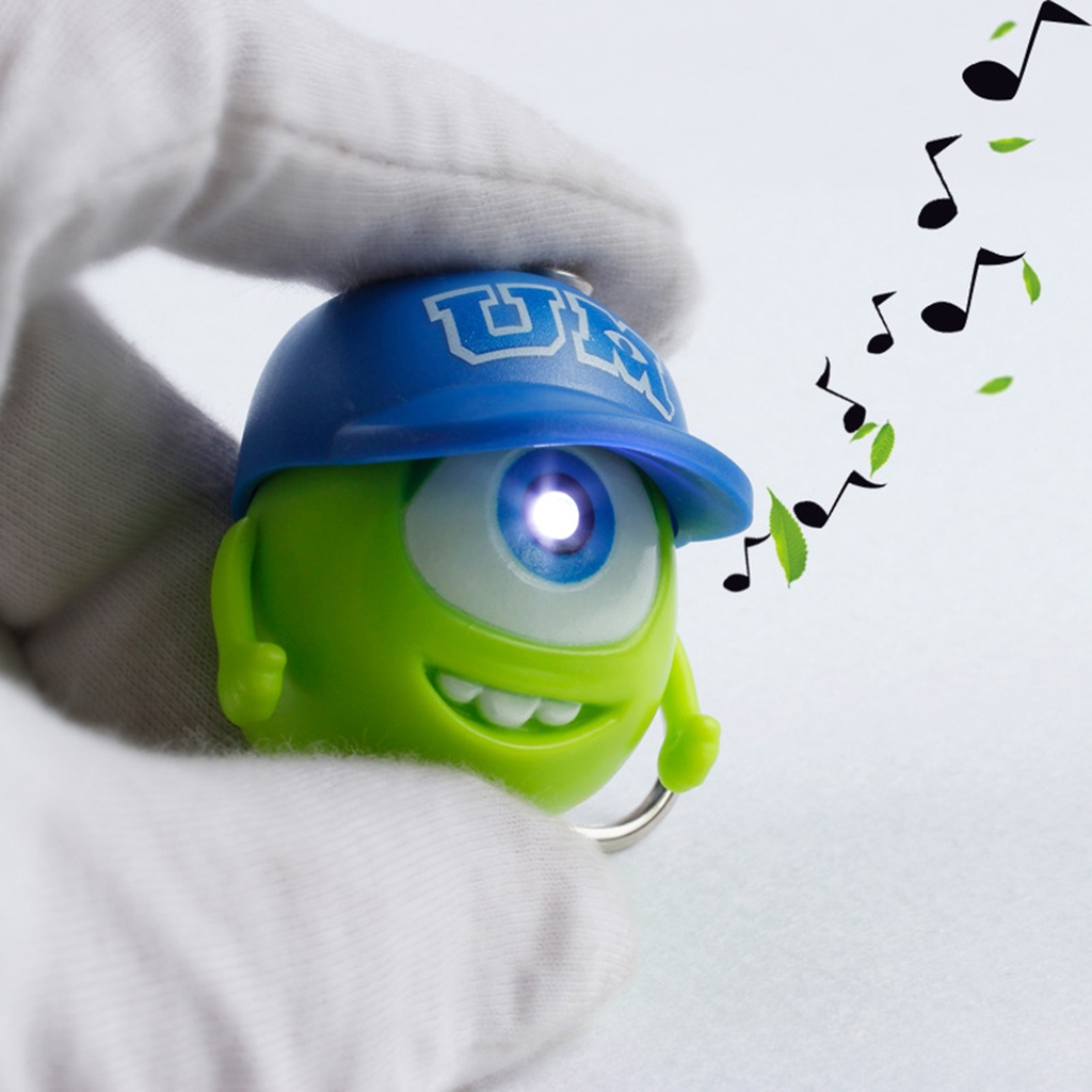 Móc Khóa Cặp Đôi Mắt To Có Đèn LED Và Âm Thanh Làm Quà Tặng Cho Học Sinh