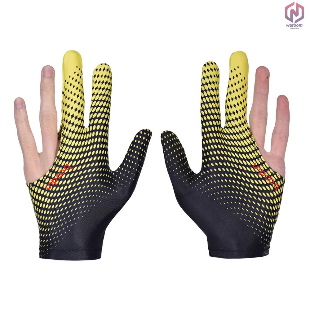 Găng Tay Thể Thao Chơi Bida Chống Trượt Thoáng Khí Siêu Co Giãn 3 Ngón Tay Trái / Phải