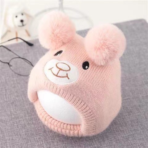 Mũ Len Thu Đông Siêu Dễ Thương Bảo Vệ Tai Cho Bé Sơ Sinh