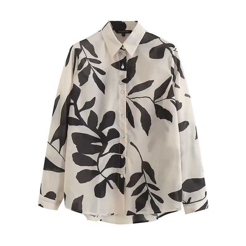 Hàng Mới Về Áo Sơ Mi Dài Tay In Họa Tiết Hoa Phong Cách Âu Mỹ Thời Trang Mùa Thu 2023 W031 9503