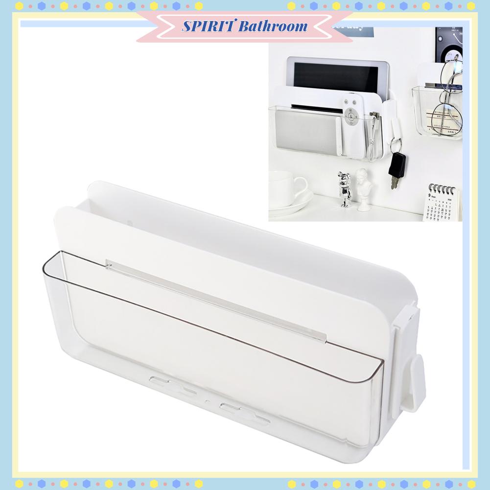 SPIRIT Bathroom Đa Năng Rõ Ràng Treo Tường Giá Đỡ Điều Khiển Từ Xa Sạc Điện Thoại Di Động Văn Phòng Phẩm Mỹ Đựng Đồ