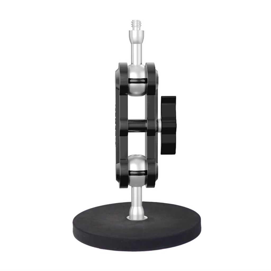 Feichao hợp kim nhôm magic arm dual 1/4 "ball head mount super crab clamp for canon nikon dslr camera màn hình lcd giá đỡ ánh sáng led