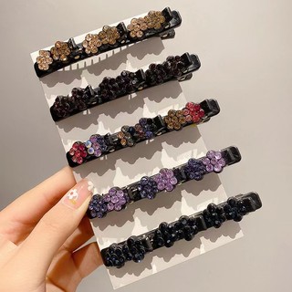 Kẹp Tóc Bện Bên Có Kẹp Tóc Và Đá Rhinestone