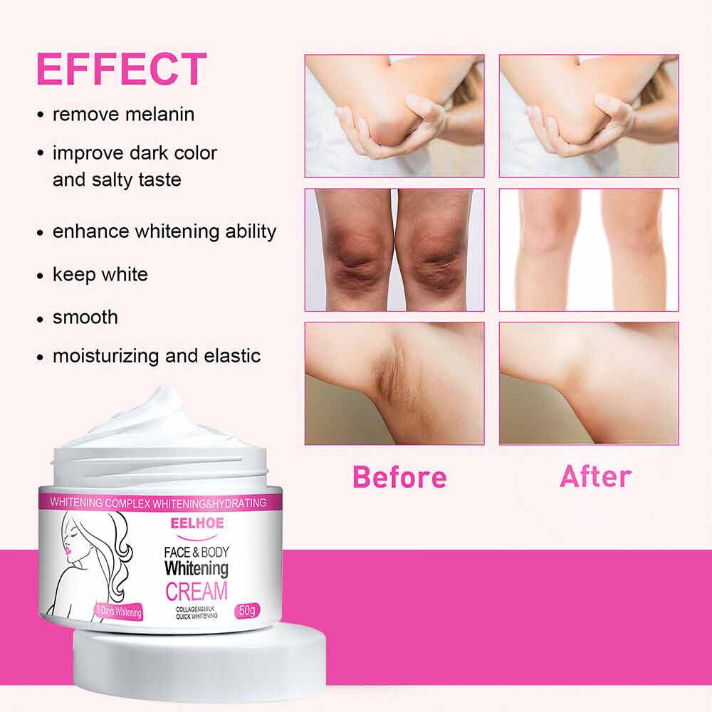 Dark Skin Permanent Whitening Cream 3 DAYS Body Bleaching Lightening Brightening