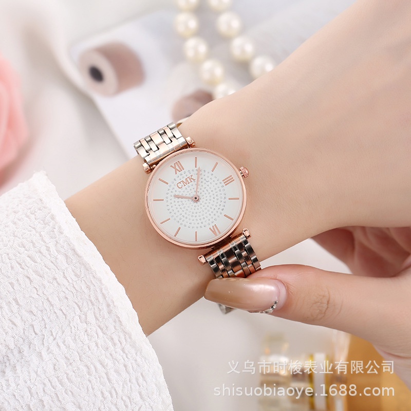 Wechat Tik Tok Bán Chạy Đồng Hồ Gypsophila Thép Đính Kim Cương Thời Trang Sang Trọng Cho Nữ