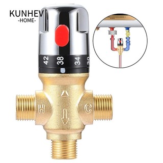 KUNHEV vòi hoa sen KUNHEV 1/2 inch kết hợp nhiệt bằng đồng thau gắn trên bề mặt có thể điều chỉnh nhiệt độ