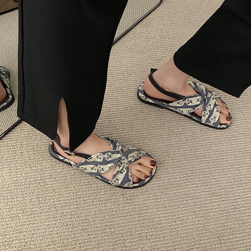 Dép IELGY nữ phẳng thời trang đơn giản phong cách retro dép thoải mái