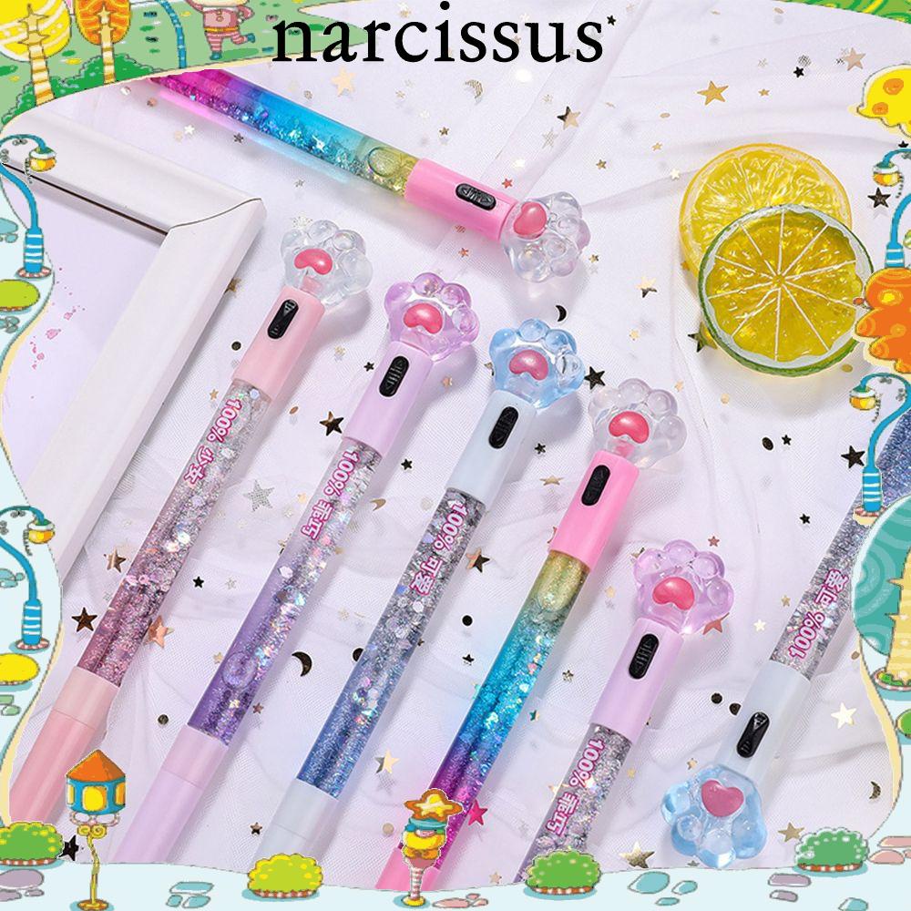 ✪NARCISSUS✪ Cute Gel Pen Cat Claw Office Supplies Stationery New Light Quicksand Student School