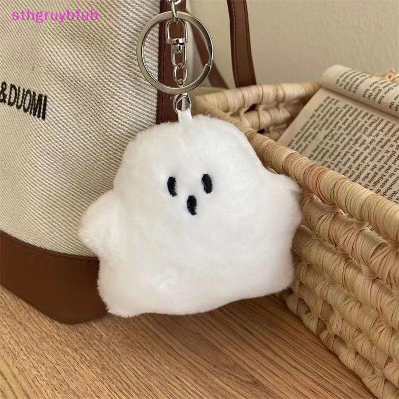 Sthb funny white ghost keychain túi đi học mặt dây chuyền búp bê dễ thương túi sang trọng treo phụ kiện búp bê sáng tạo móc khóa quà tặng trẻ em vn