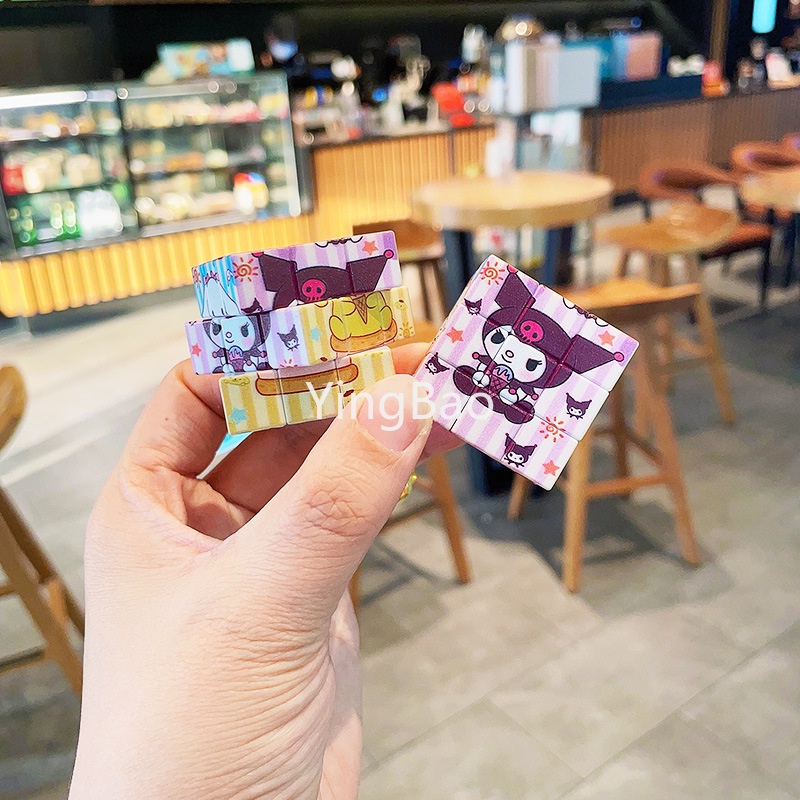 Phim hoạt hình kuromi series rubik's cube keychain strawberry bear toy car key mặt dây chuyền schoolbag holiday quà tặng nhỏ