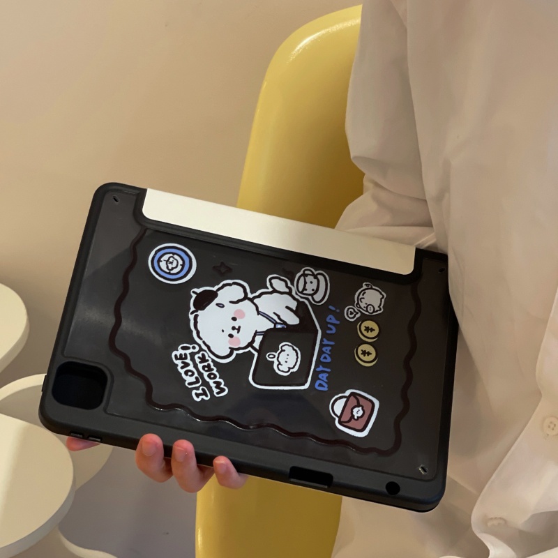 Phim hoạt hình con chó con dễ thương máy tính bảng silicone mềm chống sốc cho ipad mini 6/5 ipad 9,7 5 6th air 3/4/5 ipad 10,2 7th/8/9/10 pro 11 inch 2022 ipad pro 2021 2020 giá đỡ ipad