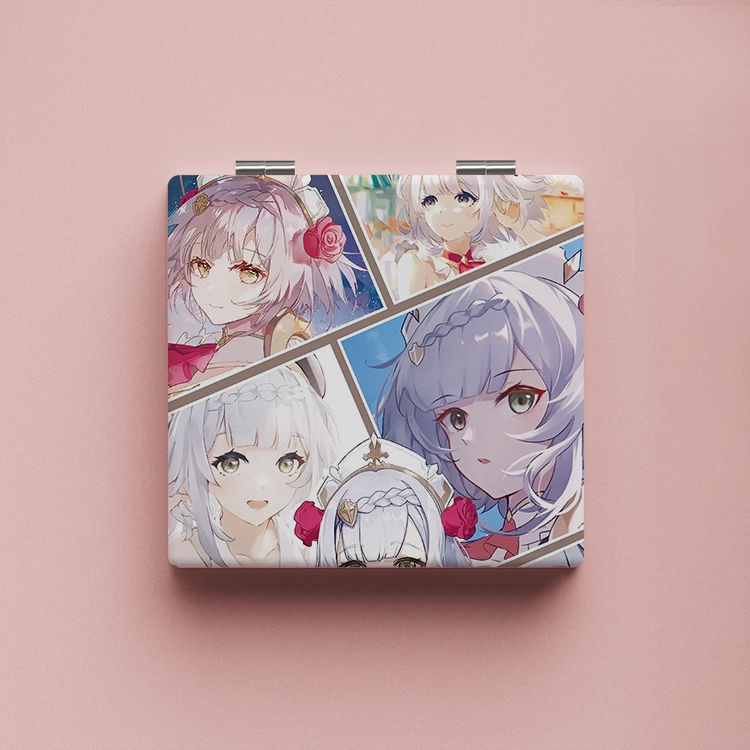 Genshin impact nilou kamisato ayaka noelle yoimiya raiden shogun gương gấp mỹ phẩm cầm tay