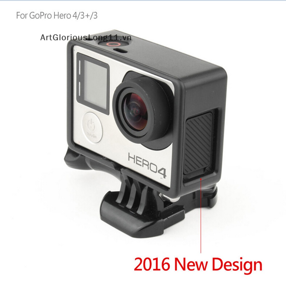 Artgloriouslong tiêu chuẩn khung viền vỏ hộp gắn cho gopro hero 3 hero 3+ hero 4 black.