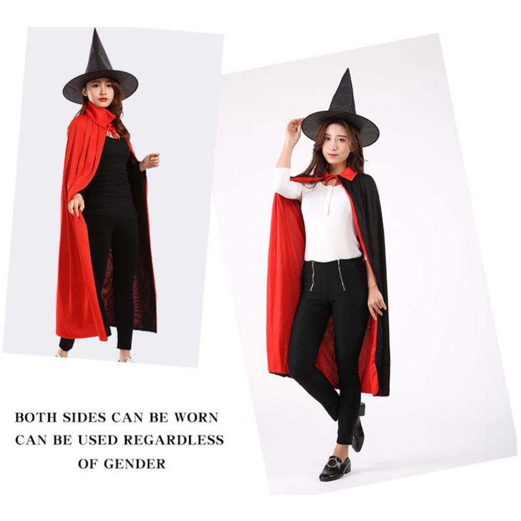 Trang phục halloween phù thủy áo choàng phụ nữ đàn ông cái chết mũ trùm đầu áo choàng