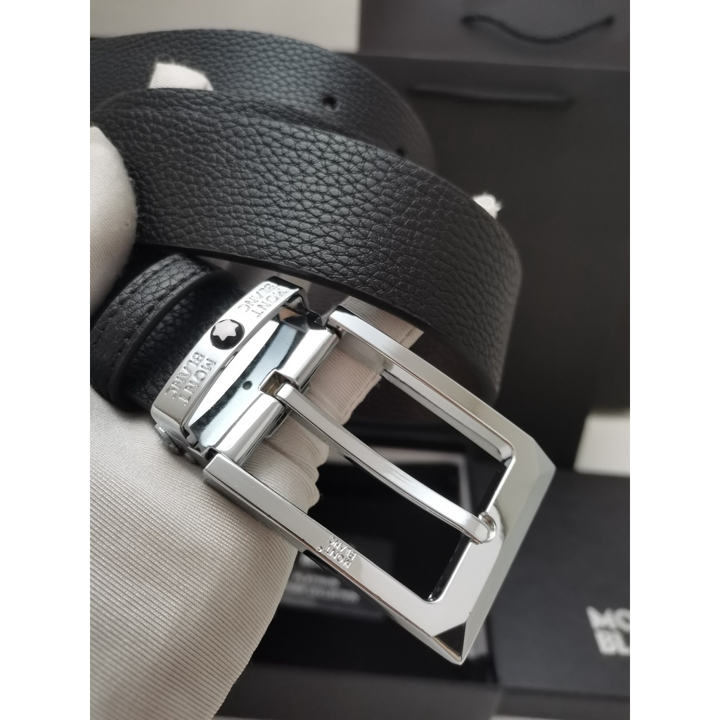 Montblanc thắt lưng nam da thật dây đeo thắt lưng sang trọng quần jean ghim khóa thắt lưng hộp quà