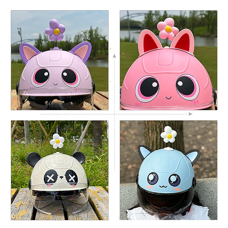 Bông hoa gắn mũ bảo hiểm cute, độc, lạ,Trang Trí Nón Bảo Hiểm Siêu Xinh Xắn OUYOUVN