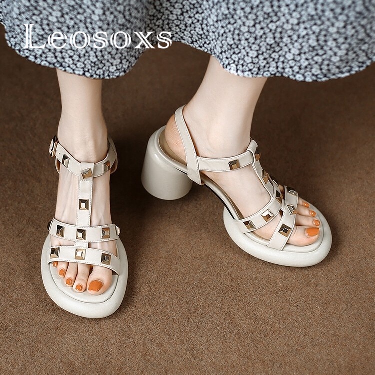 Xăng đan LEOSOXS 081020 đế cao chống trượt thời trang dành cho nữ