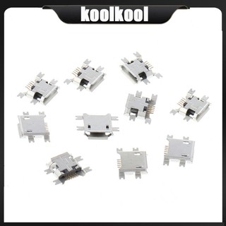 Kool 10 chiếc micro usb loại b đầu nối ổ cắm nữ 5 chân để sạc điện thoại máy tính bảng
