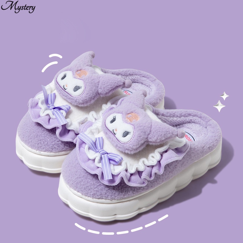 Kulomi dép bông nữ mùa đông trong nhà hoạt hình dễ thương dép sanrio