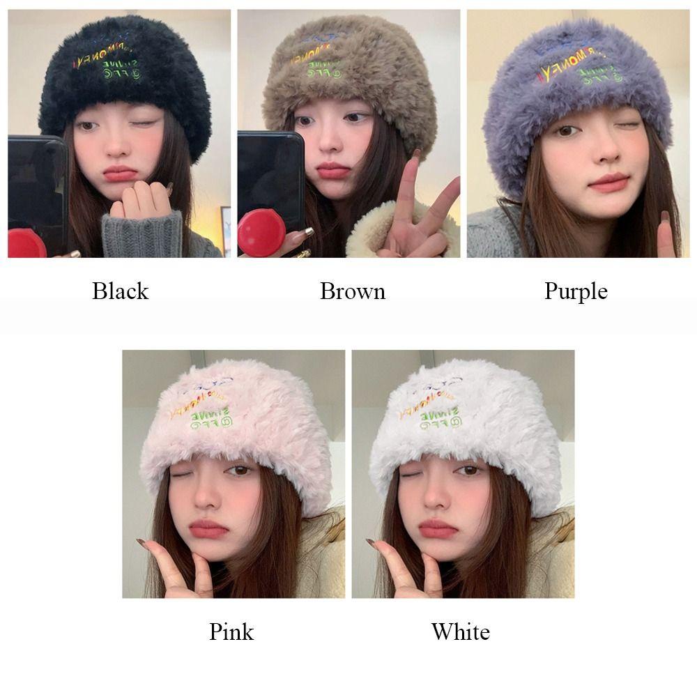 Mũ beanie MUVAKO lông nhung dày dặn ấm áp thời trang mùa đông thường ngày cho nữ