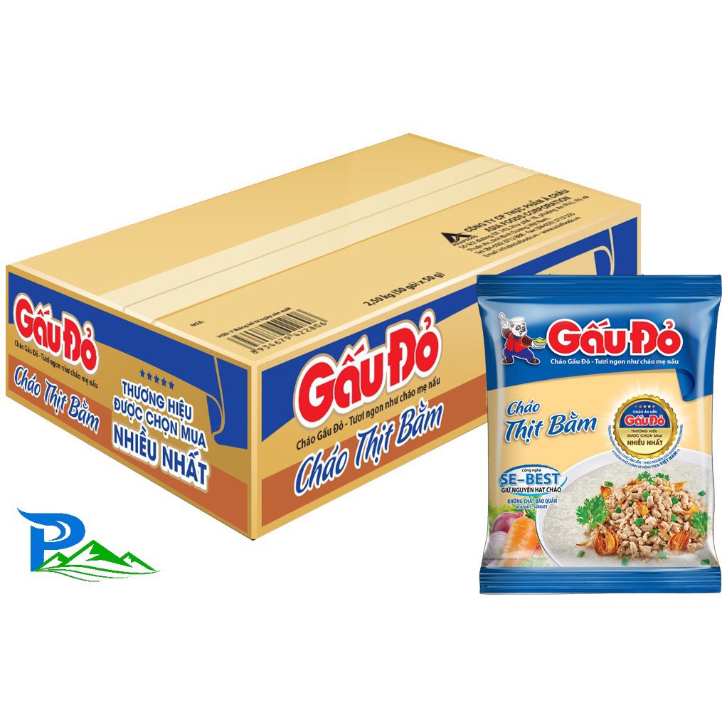 Cháo Gấu Đỏ thùng 50gói x 50g DATE MỚI
