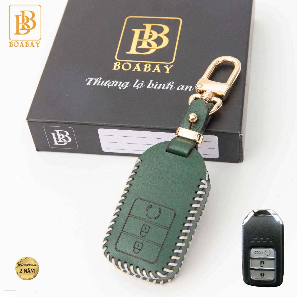 Bao Da Chìa Khóa ô tô HonDa BRV 2023, Ốp Chìa Khóa BRV, Bọc Chìa Khóa BRV   BB Da Bò Thật Bảo Hành D