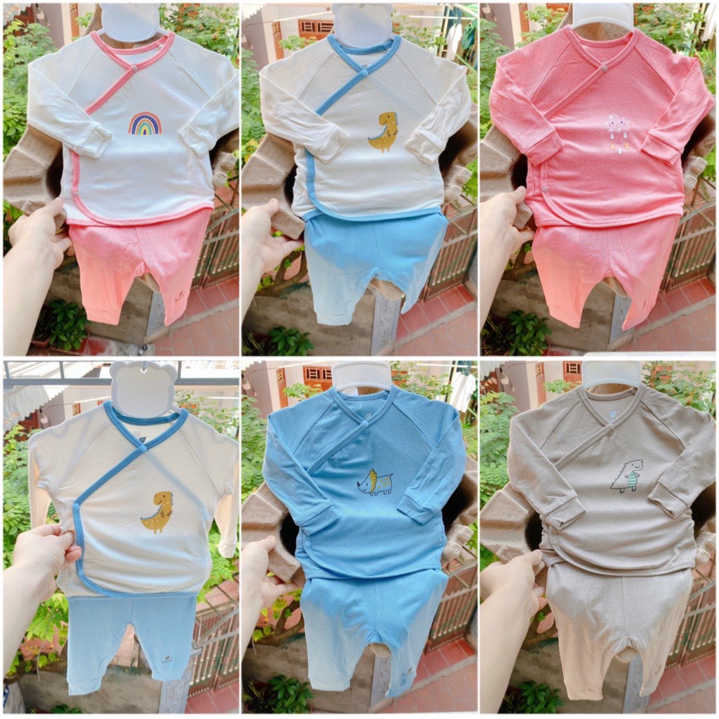 Lullaby- Bộ quần áo sơ sinh dài tay Petit mềm mát cho bé trai bé gái