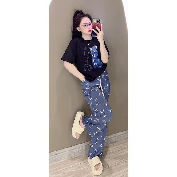 Set đồ bộ quần dài ống rộng