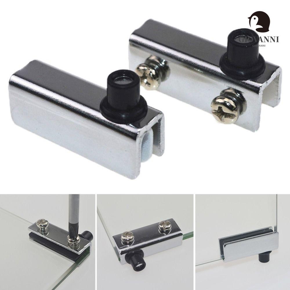 Bản lề cửa kính giovanni 2 cặp, bản lề xoay bằng thép không gỉ không khoan bằng kính, bản lề trục xả-phù hợp bền bản lề tủ rượu kẹp thủy tinh ironmongery