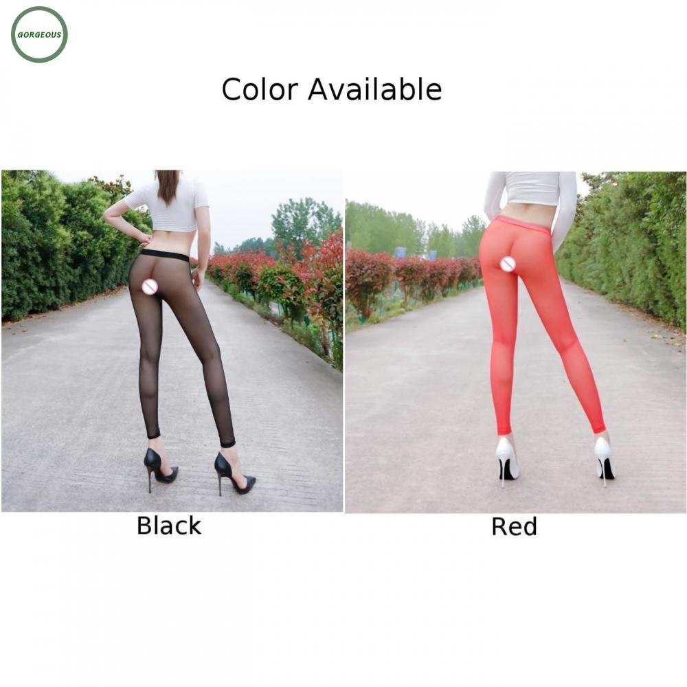 Mới Quần Legging Lưới Xuyên Thấu Co Giãn Thời Trang Quyến Rũ Cho Nữ
